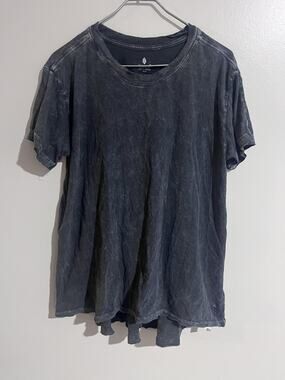 Permanent T-Shirt Womens XS Gray Tunic Embroidered Tagless 100% Cotton Casual